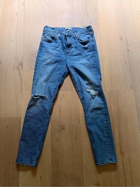 AGOLDE Premium Distressed Skinny Jeans Size 28 High Rise Light Wash